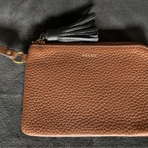 Fossil cow hide wristlet.
